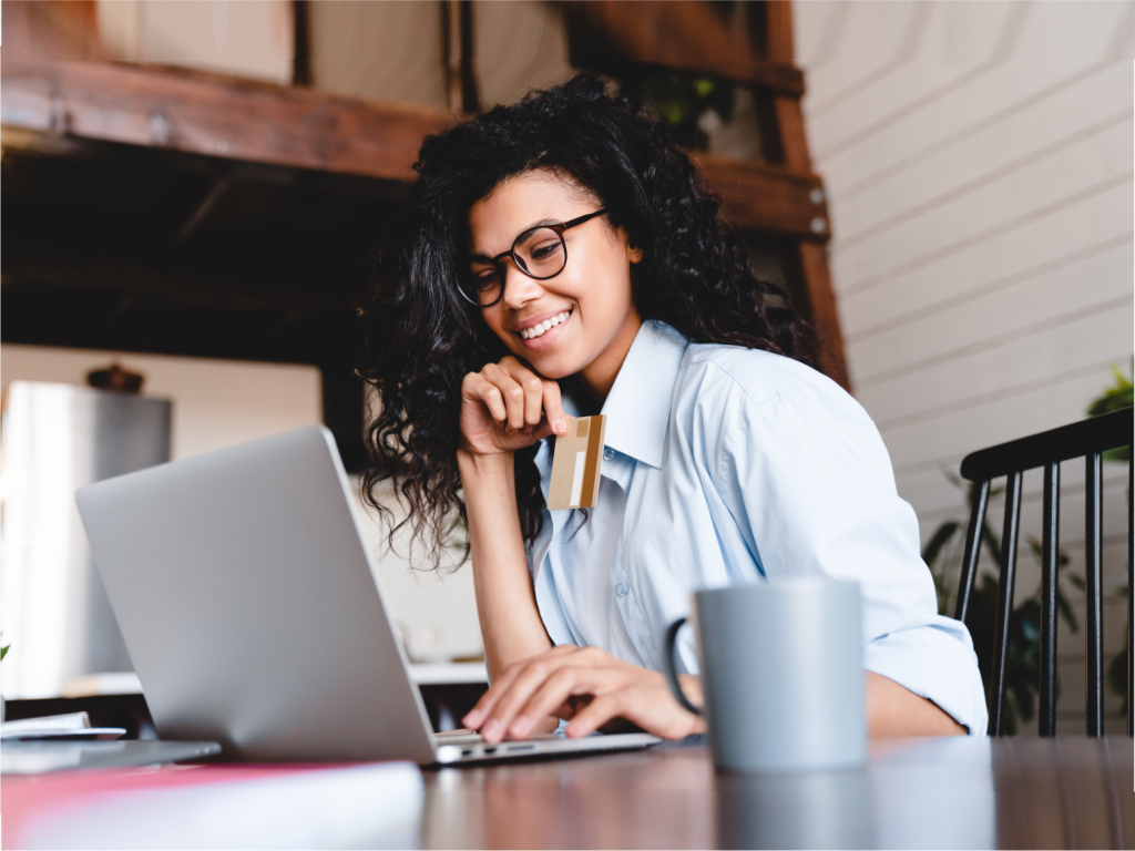 Woman enjoying easy to use accounts payable system